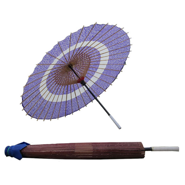 蛇の目傘　花輪：青
