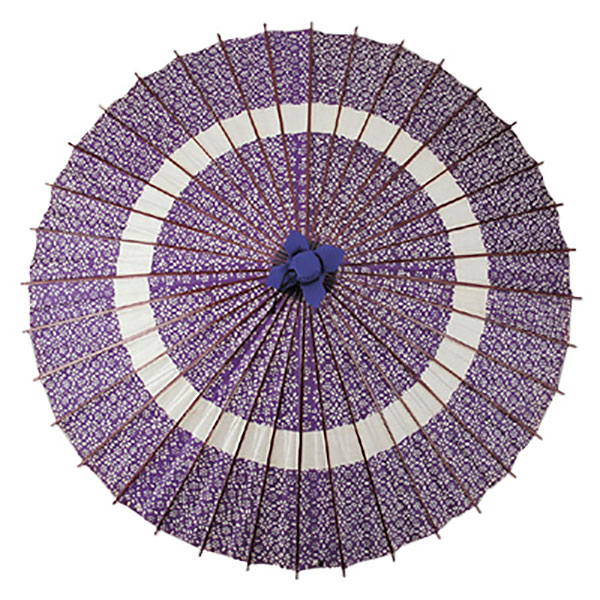 蛇の目傘　花輪：青